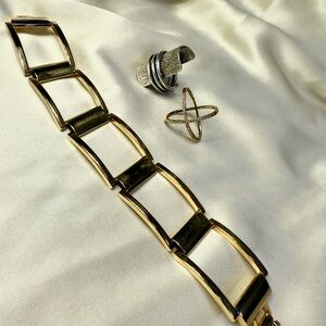 Jewelry Bundle - Gold and Silver Rings and Bracelet